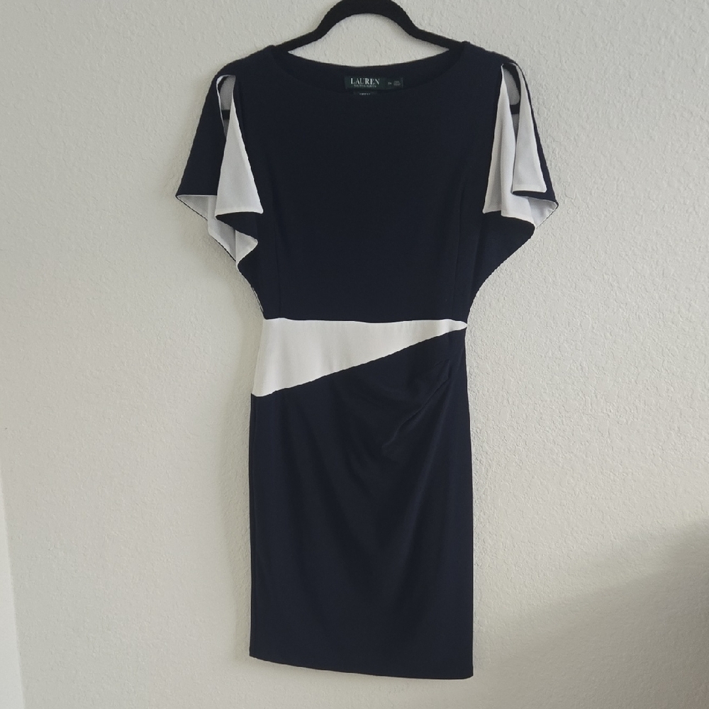 Ralph Lauren Navy and White Dress